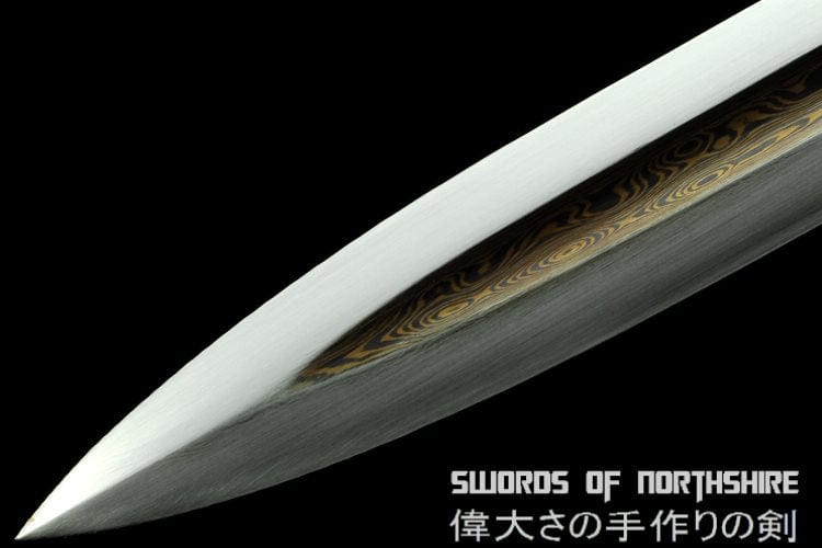 Gold Plated Luminary Damascus Steel Blade Jian Kung Fu Chinese Martial Arts Tai Chi Sword