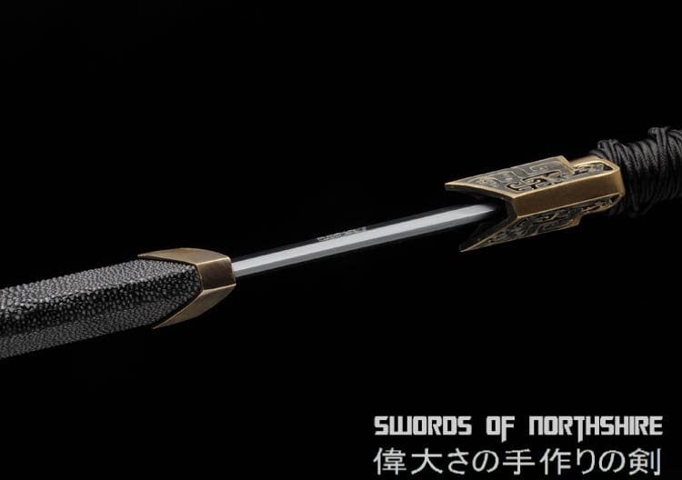 Han Jian Damascus Steel Blade Kung Fu Chinese Martial Arts Tai Chi Sword Forged by Shenzhou