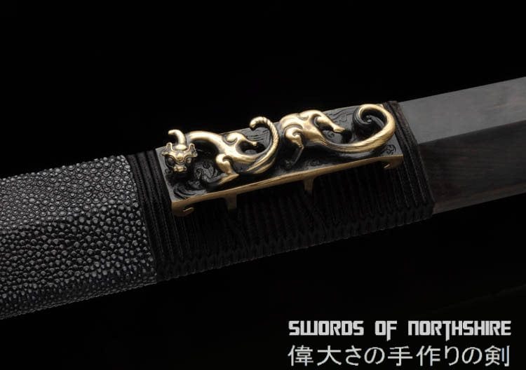 Han Jian Damascus Steel Blade Kung Fu Chinese Martial Arts Tai Chi Sword Forged by Shenzhou