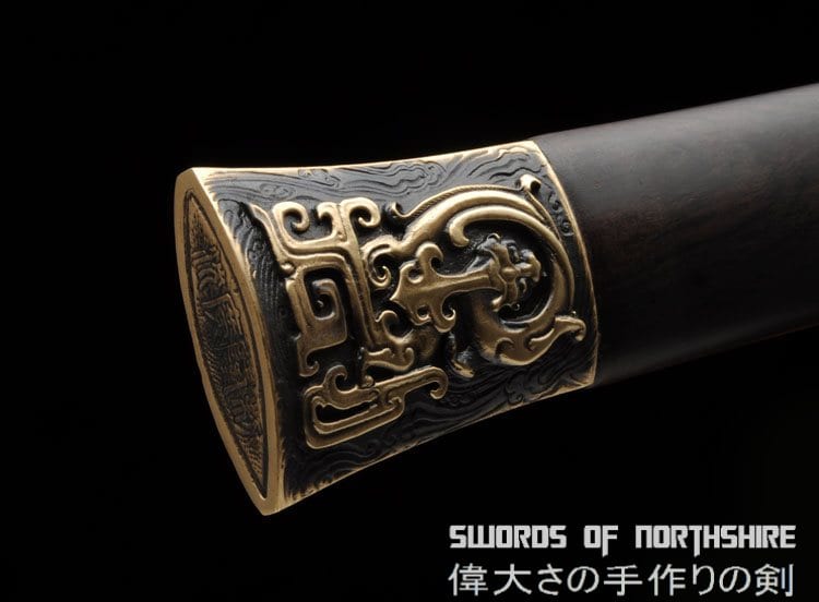 Han Jian Damascus Steel Blade Kung Fu Chinese Martial Arts Tai Chi Sword Forged by Shenzhou