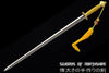 Kangxi Royal Jian Pattern Steel Blade Full Rayskin Wrap Scabbard Gold Plated Chinese Sword