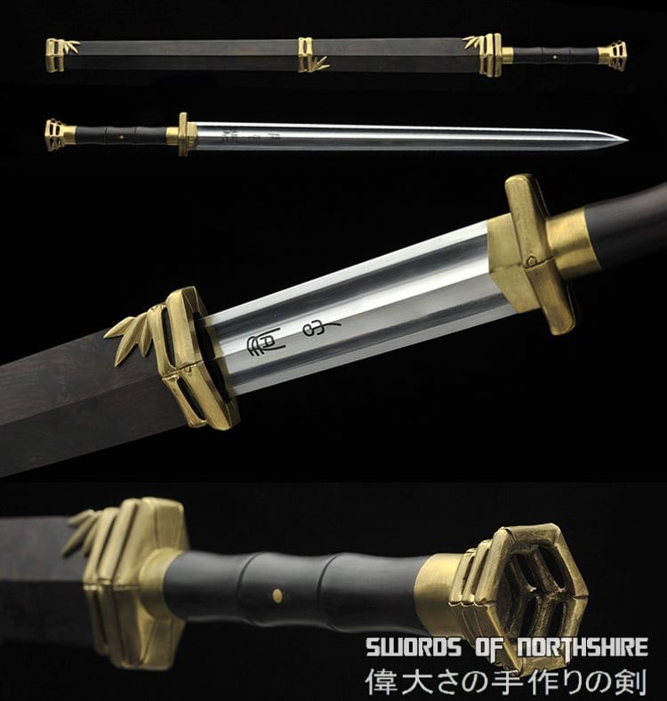 Bamboo Jian Damascus Steel Blade Kung Fu Chinese Martial Arts Wushu Tai Chi Sword