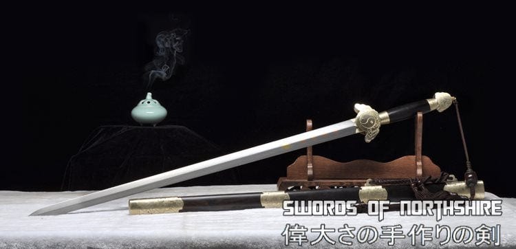 Seven Star Sword Damascus Steel Blade Kung Fu Chinese Martial Arts Yin & Yang Tai Chi Jian