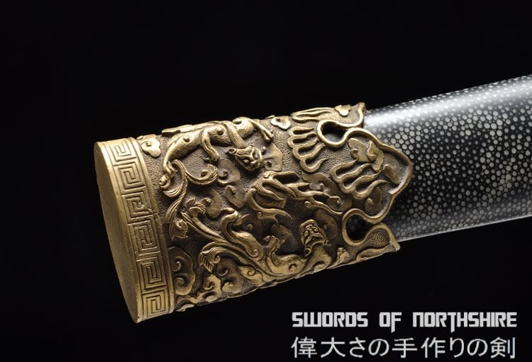 Chinese Tiger God Jian Pattern Steel Blade Kung Fu Martial Arts Wushu Tai Chi Sword