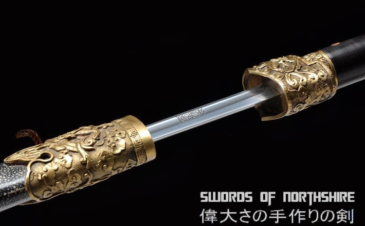 Chinese Tiger God Jian Pattern Steel Blade Kung Fu Martial Arts Wushu Tai Chi Sword
