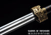 Chinese Tiger God Jian Pattern Steel Blade Kung Fu Martial Arts Wushu Tai Chi Sword