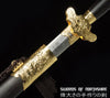 Peony Gold Plated Jian Damascus Steel Blade Kung Fu Chinese Martial Arts Tai Chi Sword