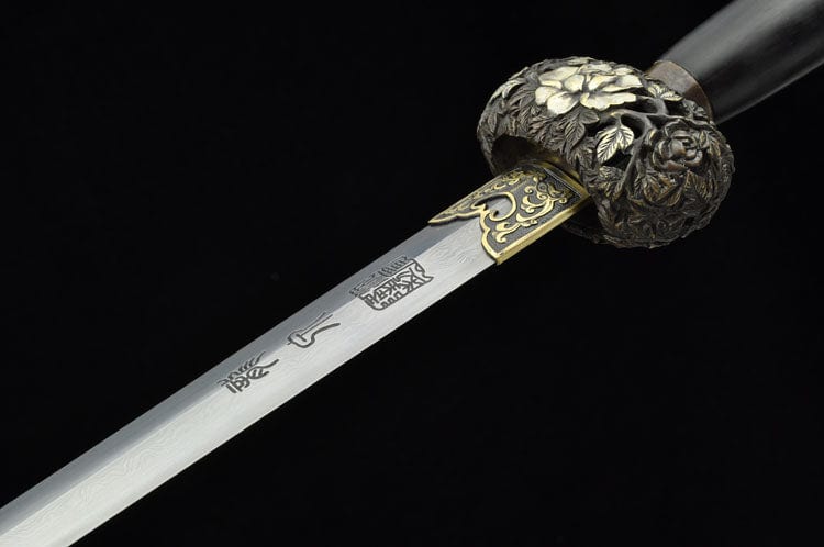 King of Flowers Jian Damascus Steel Blade Kung Fu Chinese Martial Arts Wushu Tai Chi Sword