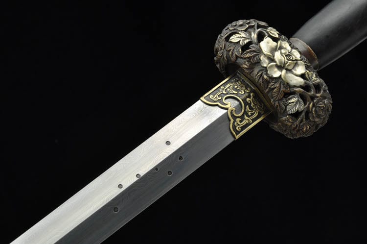King of Flowers Jian Damascus Steel Blade Kung Fu Chinese Martial Arts Wushu Tai Chi Sword