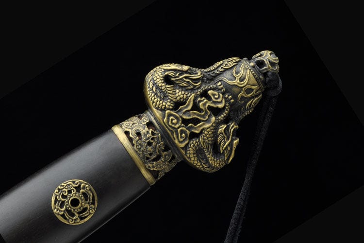 Nine-Dragon Jian Damascus Steel Blade Kung Fu Chinese Martial Arts Wushu Tai Chi Sword