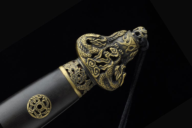 Nine-Dragon Jian Damascus Steel Blade Kung Fu Chinese Martial Arts Wushu Tai Chi Sword