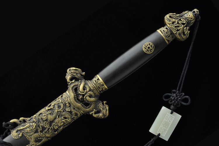 Nine-Dragon Jian Damascus Steel Blade Kung Fu Chinese Martial Arts Wushu Tai Chi Sword