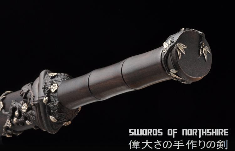 Four Gentlemen Jian Pattern Steel Blade Plum Orchid Bamboo