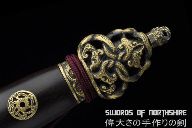 Yggdrasil Jian Folded Damascus Steel Blade Kung Fu Chinese Martial