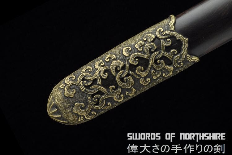 Yggdrasil Jian Folded Damascus Steel Blade Kung Fu Chinese Martial