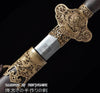 Flying Dragon Chinese Sword Hand Forged Folded Steel Blade Battle Ready Tai Chi Jian