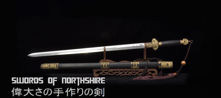 Chinese Fortune Sword Hand Forged Folded Steel Blade Battle Ready Martial Arts Tai Chi Jian