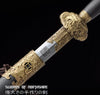 Chinese Fortune Sword Hand Forged Folded Steel Blade Battle Ready Martial Arts Tai Chi Jian