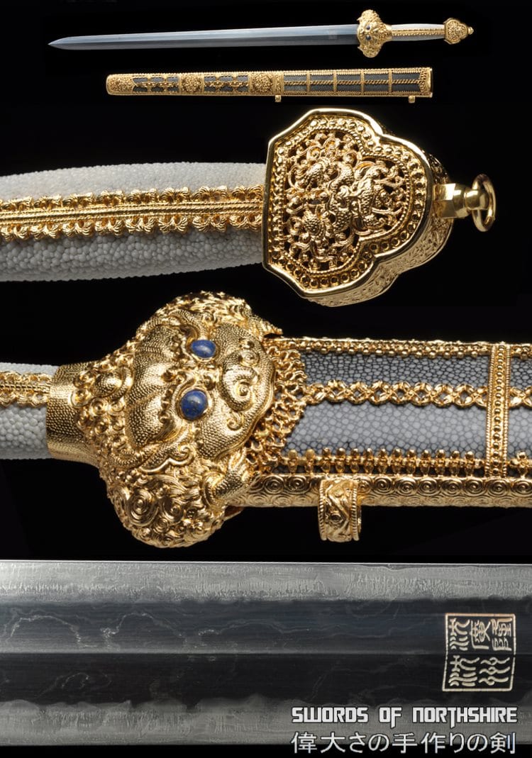 Emperor Yongle Ming Dynasty Jian Sword Artwork of Master Shen Zhou of Shen Guanglong
