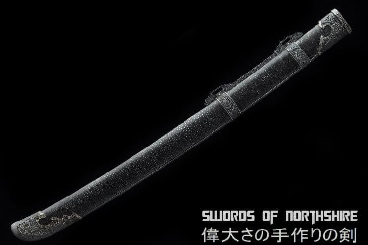 Iron Dragon Chinese Sword Clay Tempered & Folded Steel Blade Full Rayskin Wrap Tai Chi Dao