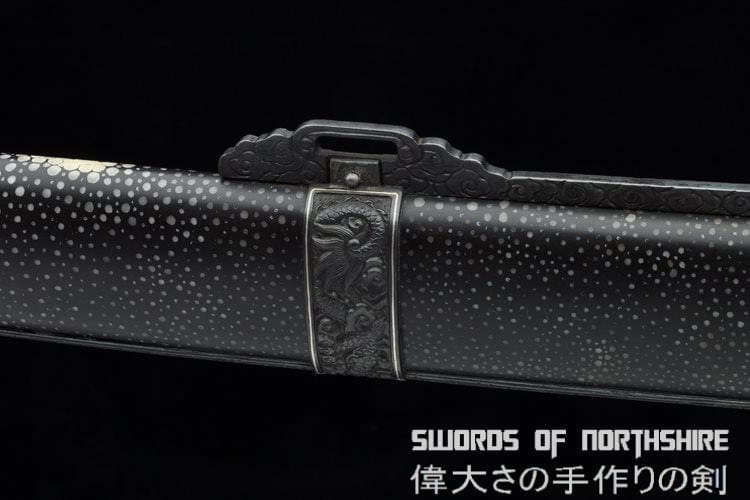 Iron Dragon Chinese Sword Clay Tempered & Folded Steel Blade Full Rayskin Wrap Tai Chi Dao