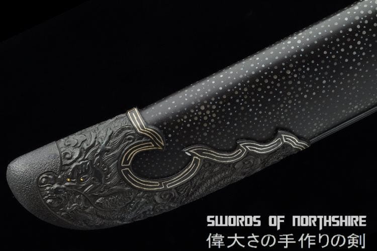 Iron Dragon Chinese Sword Clay Tempered & Folded Steel Blade Full Rayskin Wrap Tai Chi Dao