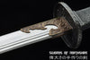 Green Dragon Chinese Sword Clay Tempered & Folded Steel Blade Full Rayskin Wrap Tai Chi Dao