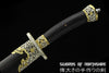 Gold and Silver Plated Chinese Sword Folded Steel Blade Kung Fu Martial Arts Tai Chi Dao