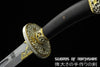 Gold and Silver Plated Chinese Sword Folded Steel Blade Kung Fu Martial Arts Tai Chi Dao