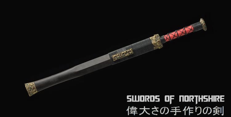 Han Dynasty Jian Ruby & Turqoise Hand Forged Folded Steel Blade Chinese Wushu Tai Chi Sword