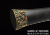 Han Dynasty Jian Ruby & Turqoise Hand Forged Folded Steel Blade Chinese Wushu Tai Chi Sword